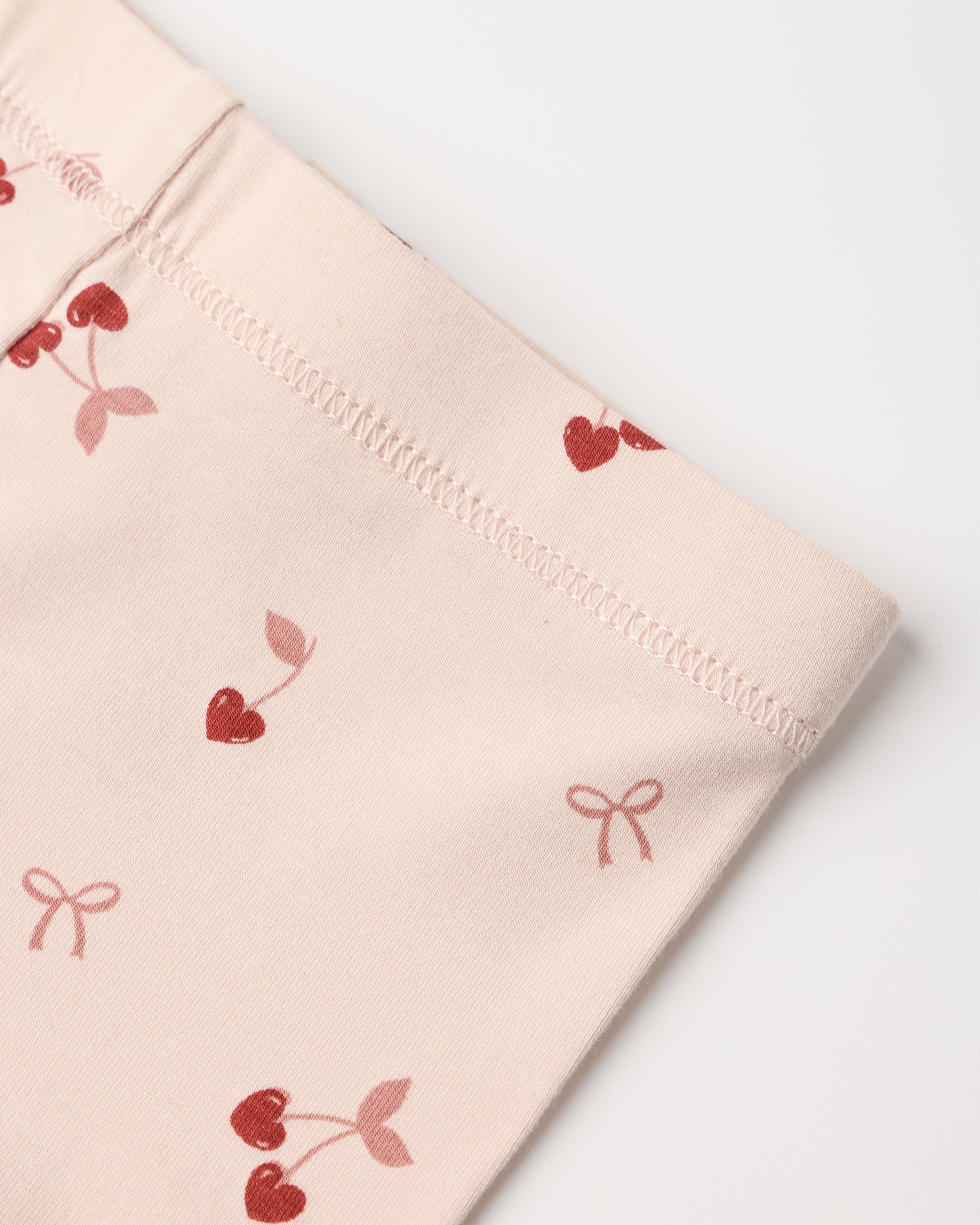 Quincy Mae Baby Girls Bamboo Cherry Hearts Pajama Set 