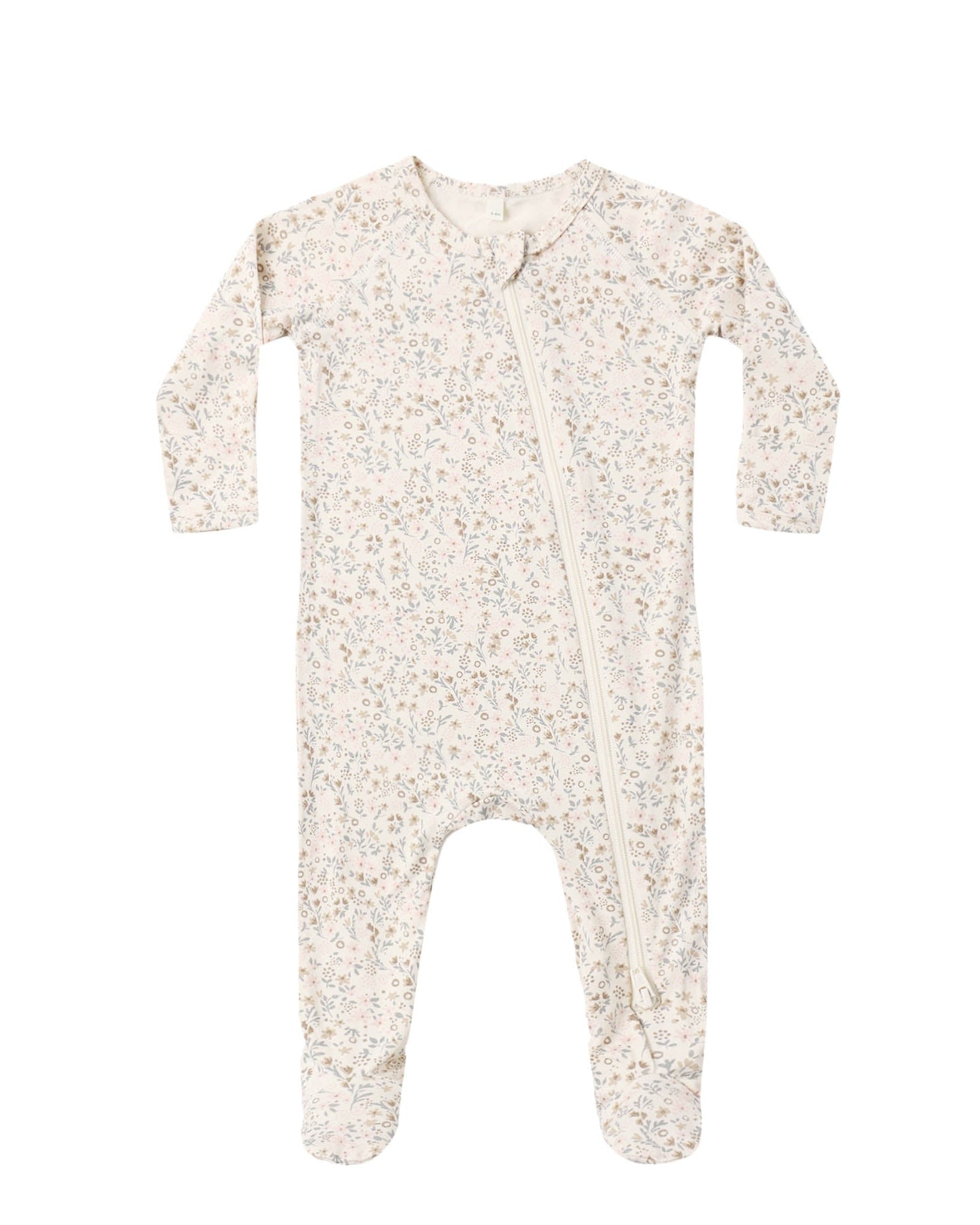 Quincy Mae Baby Girls Bamboo Zip Footie