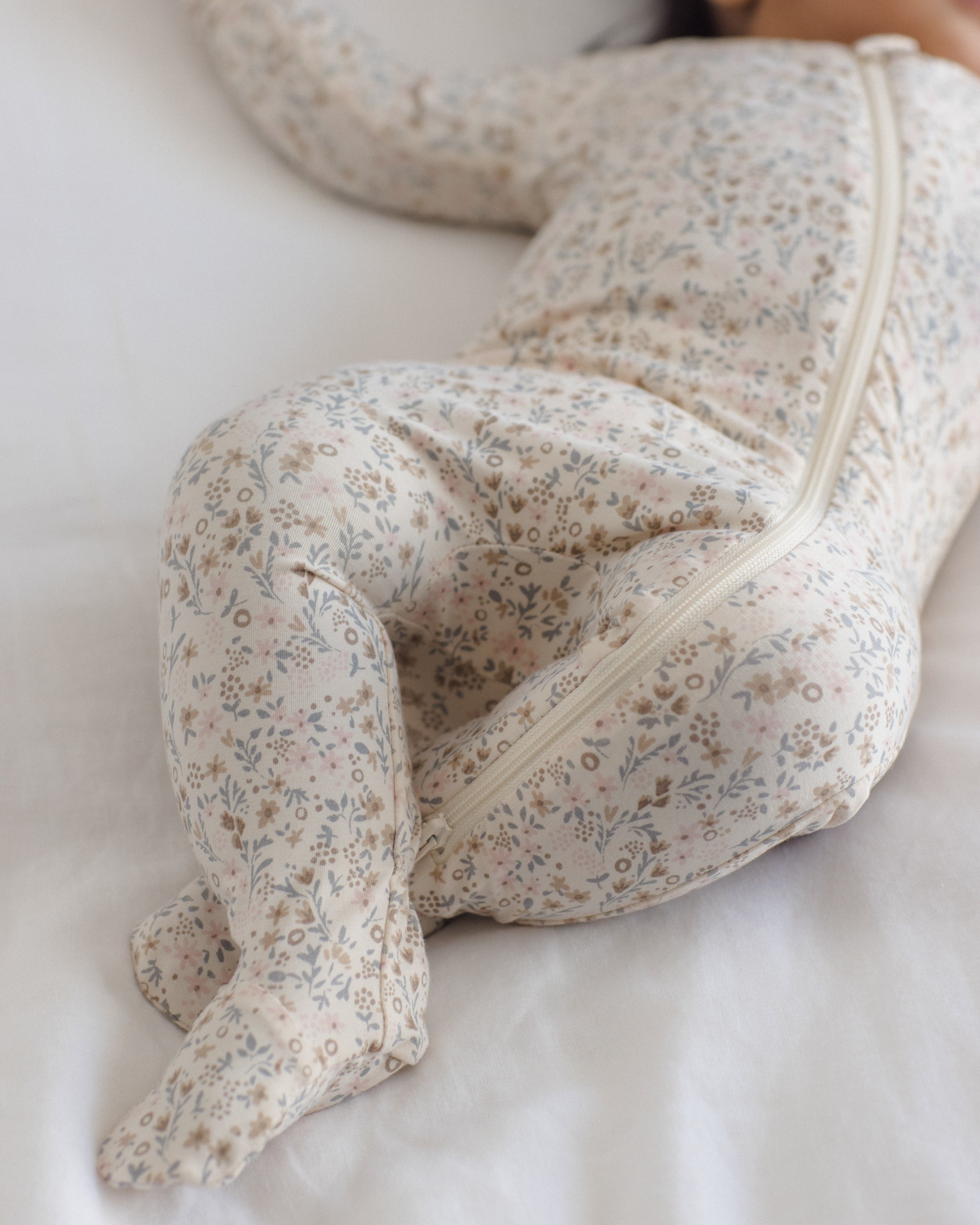 Quincy Mae Baby Girls Bamboo Zip Footie