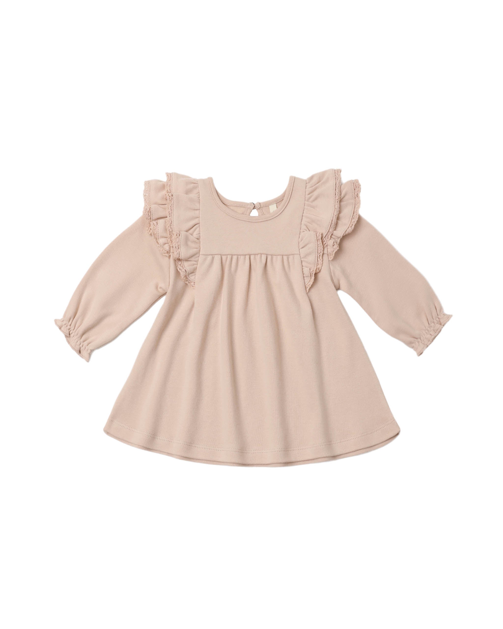 Quincy Mae Baby Girls Long Sleeve Flutter Dress