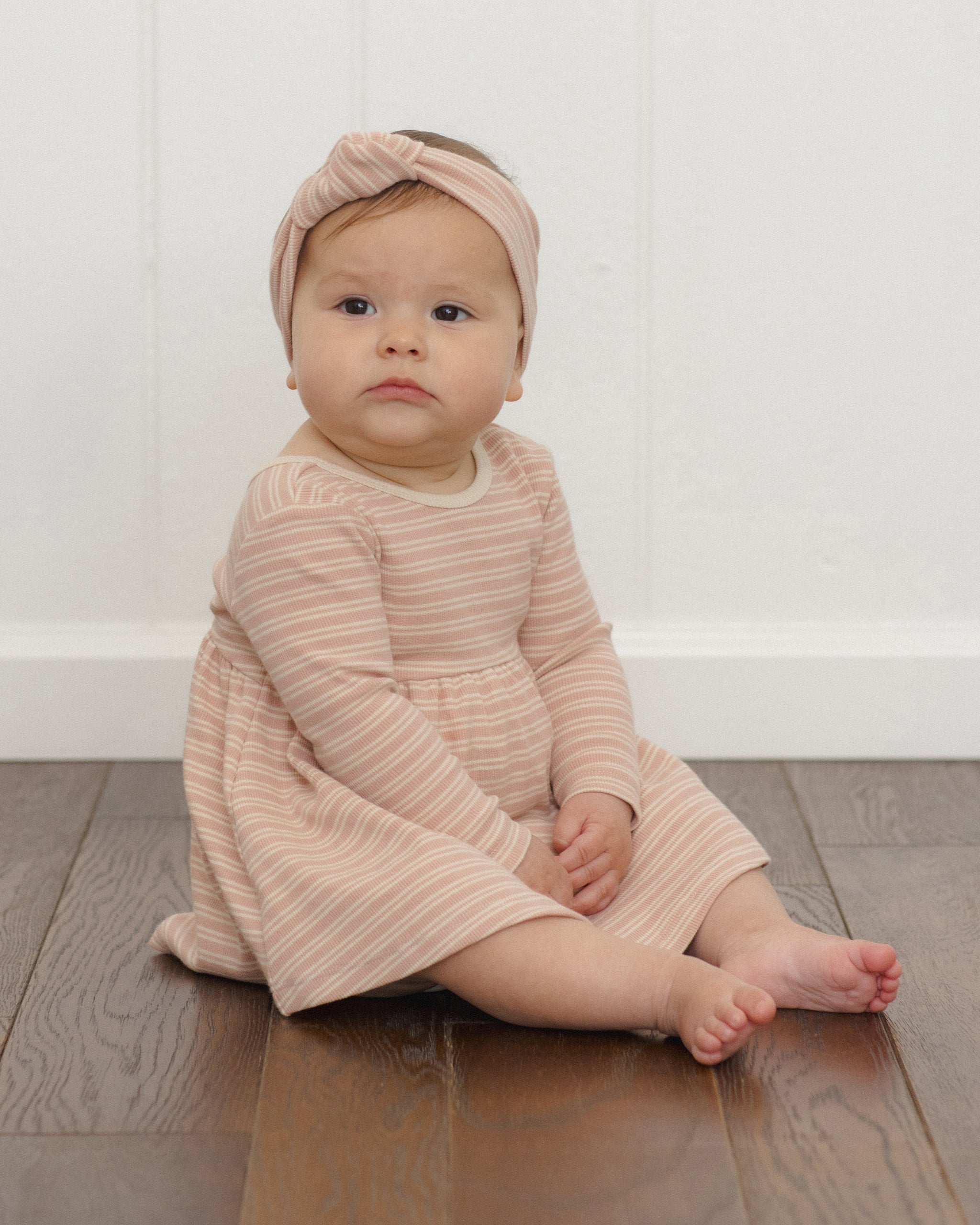 Quincy Mae Baby Girls Long Sleeve Striped Dress