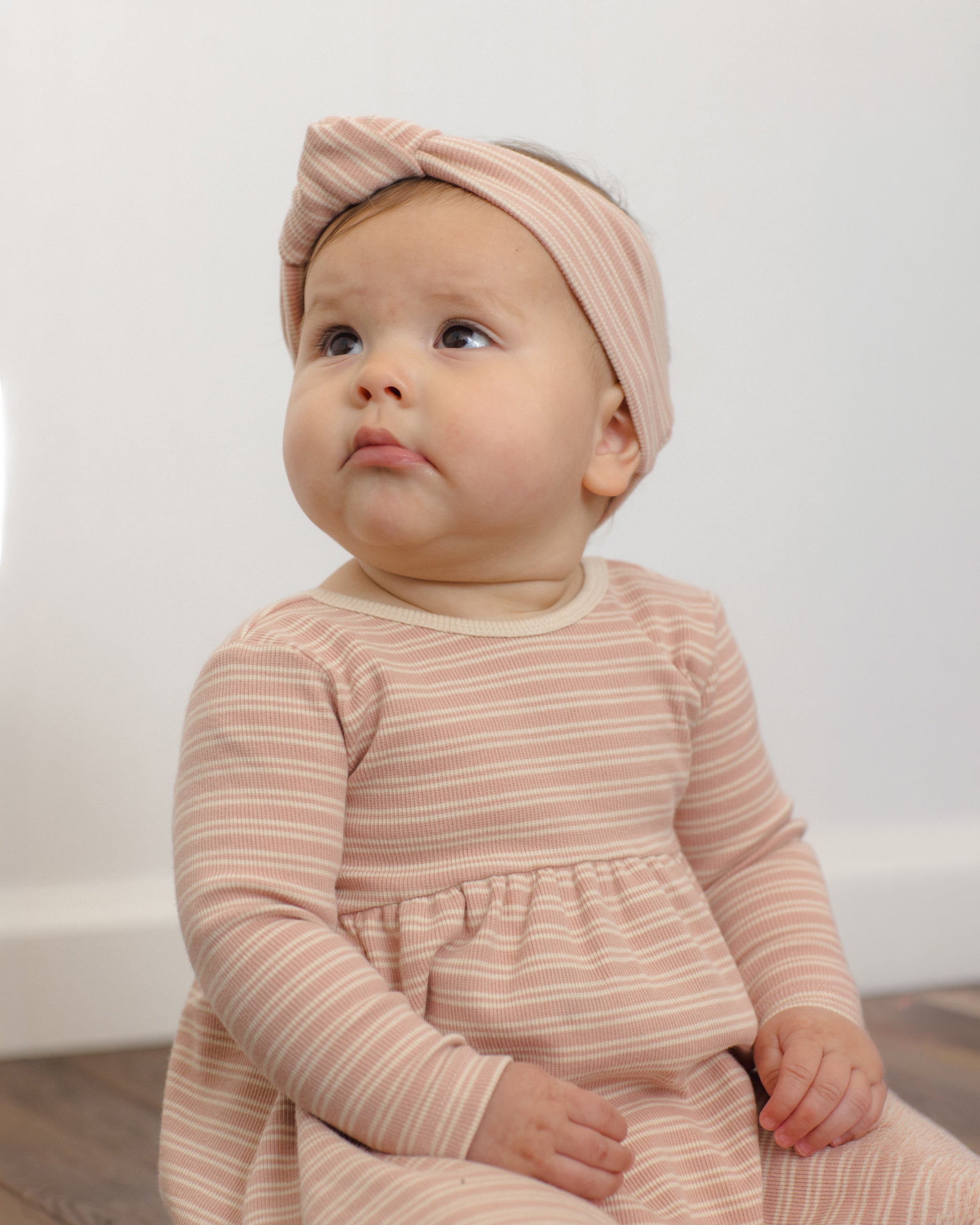 Quincy Mae Baby Girls Long Sleeve Striped Dress