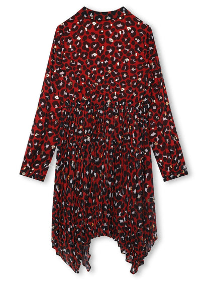 Michael Kors Red Printed Shirt Dress _R12175-961