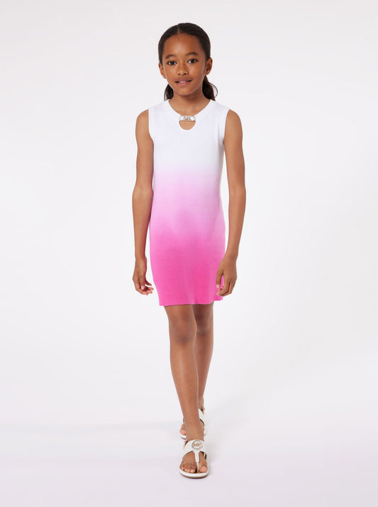 Michael Kors  Gradient Pink Knit Sleeveless Knit Dress _ R30016-49M
