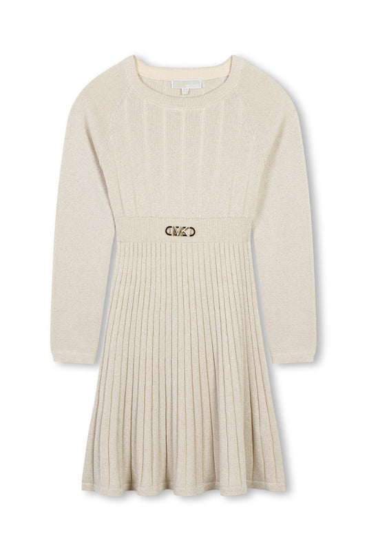 Girls Pleated Knitted Dress