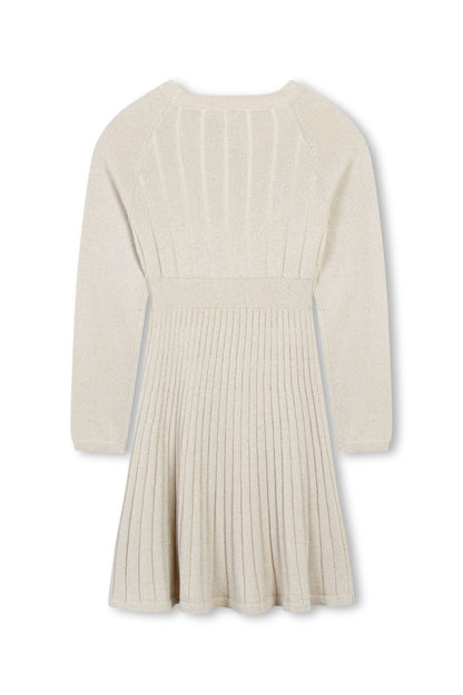 Girls Pleated Knitted Dress