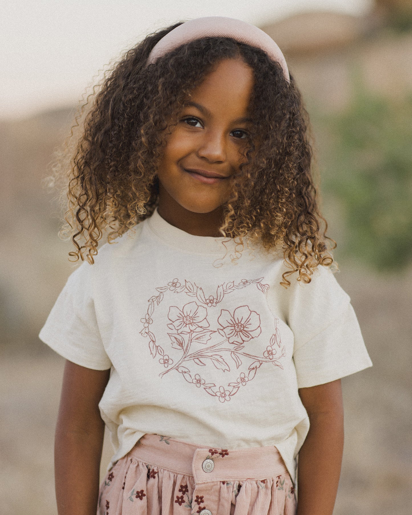 Girls Short Sleeve Dove Posey Flower Graphic T-Shirt