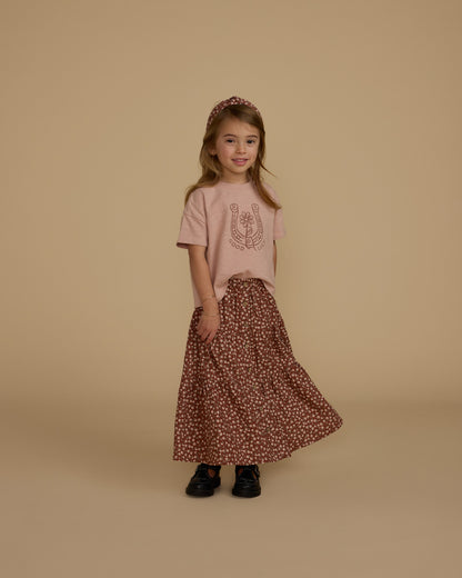 Girls Joelle Long Mini Flowers Skirt