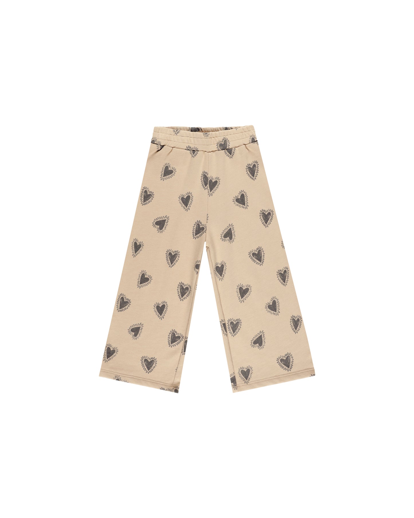 Girls Wide Leg Heart Pants