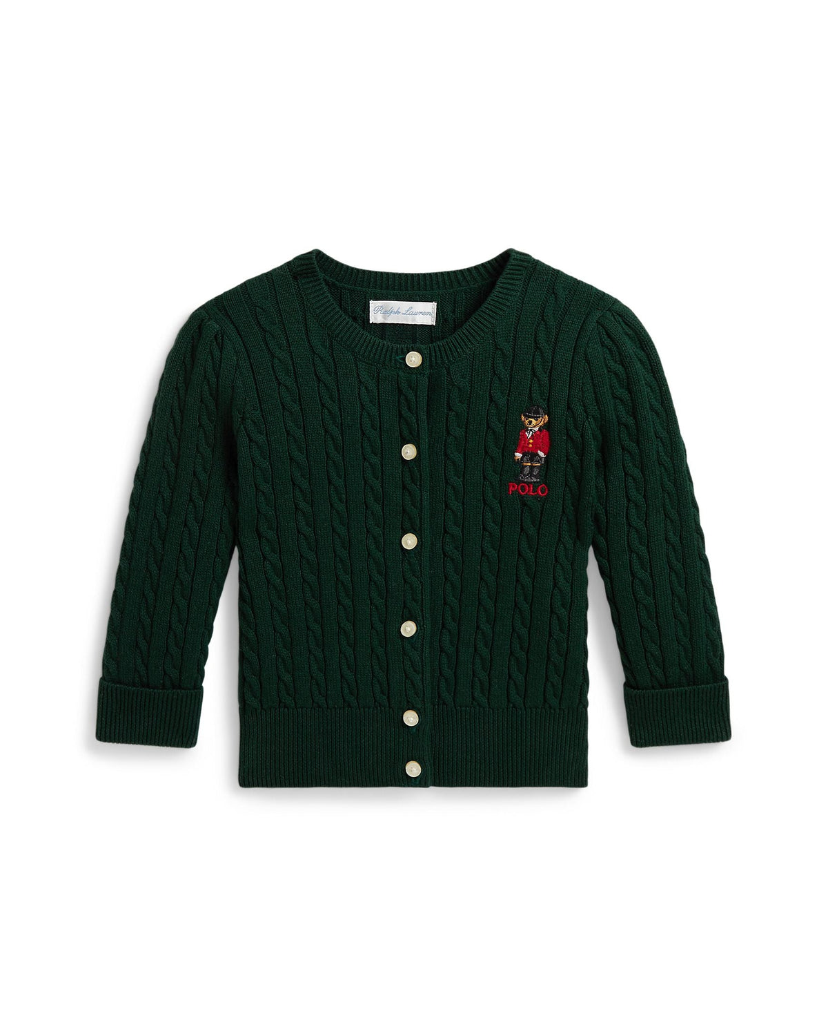 Ralph Lauren Baby Girls Cotton Cable-Knit Cardigan