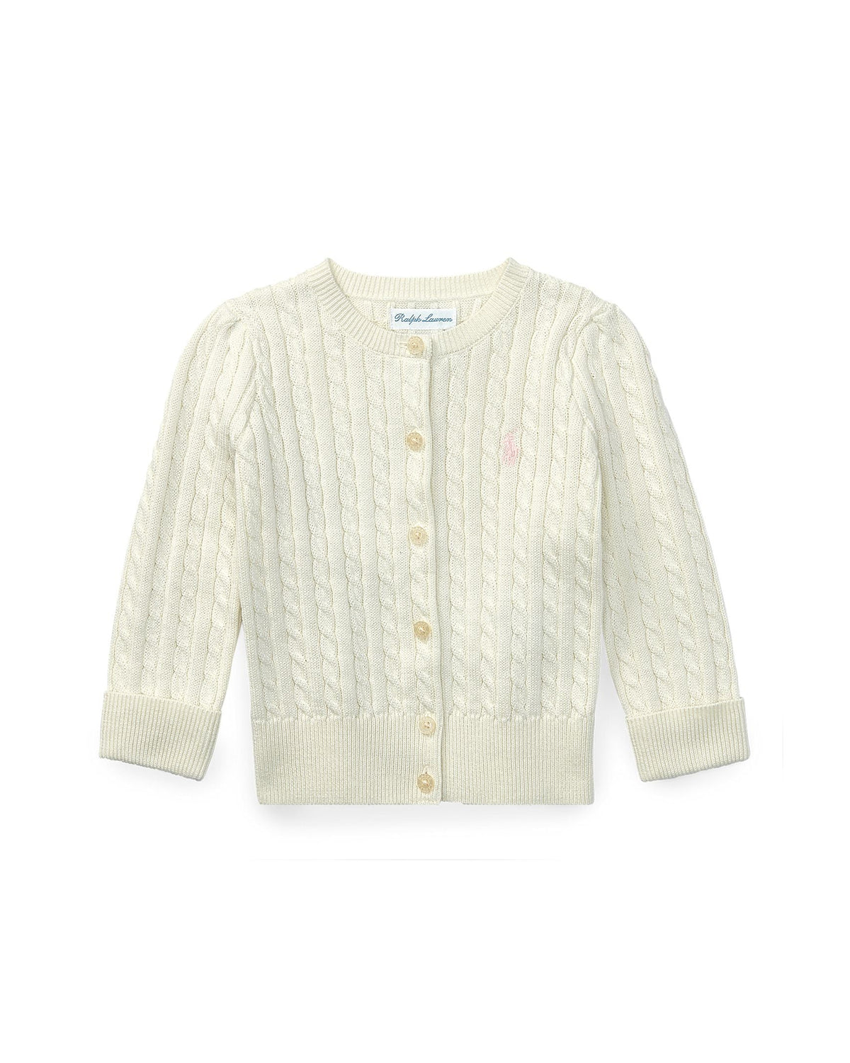 Ralph Lauren Baby Girls Cotton Cable-Knit Cardigan