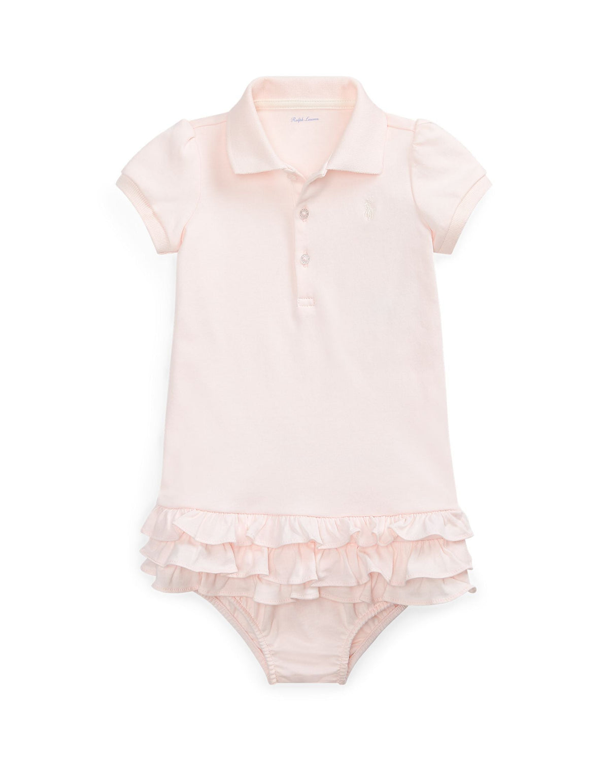Ralph Lauren Baby Girls Ruffled Polo Dress & Bloomer