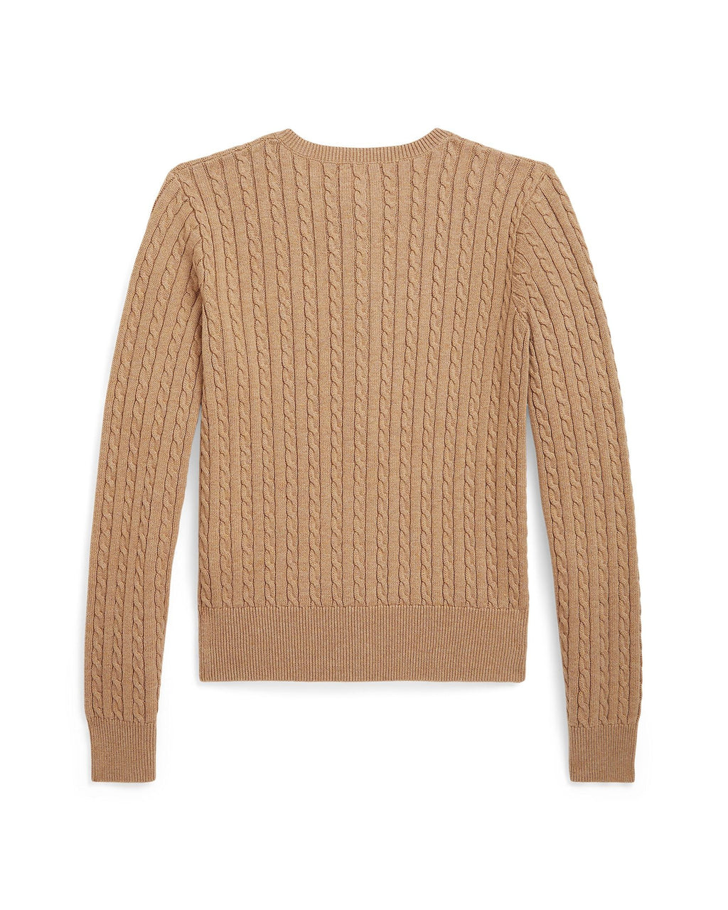 Ralph Lauren Girls Cable-Knit Cotton Cardigan Camel Back