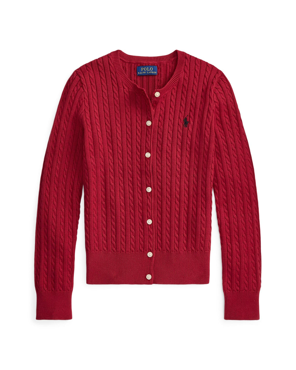 Ralph Lauren Girls Cable-Knit Cotton Cardigan