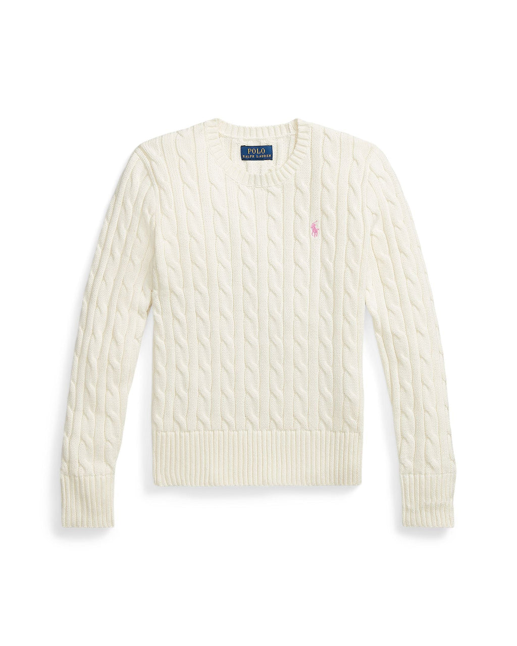 Ralph Lauren Girls Cable-Knit Cotton Pullover Sweater