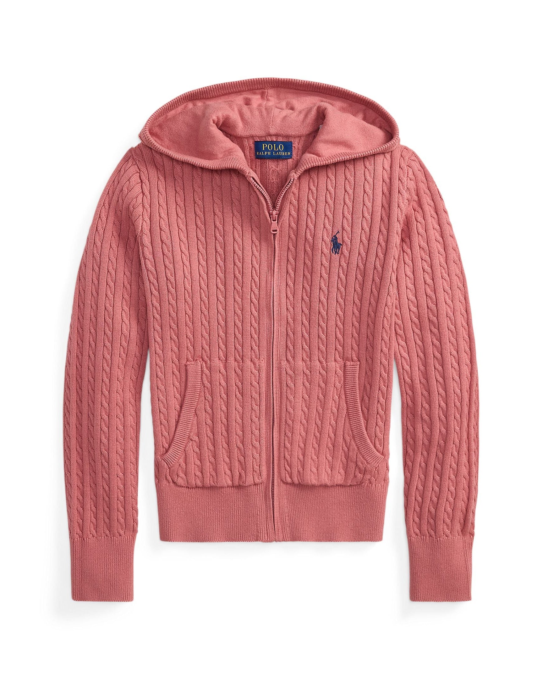 Ralph Lauren Girls Cable-Knit Full Zip Cardigan