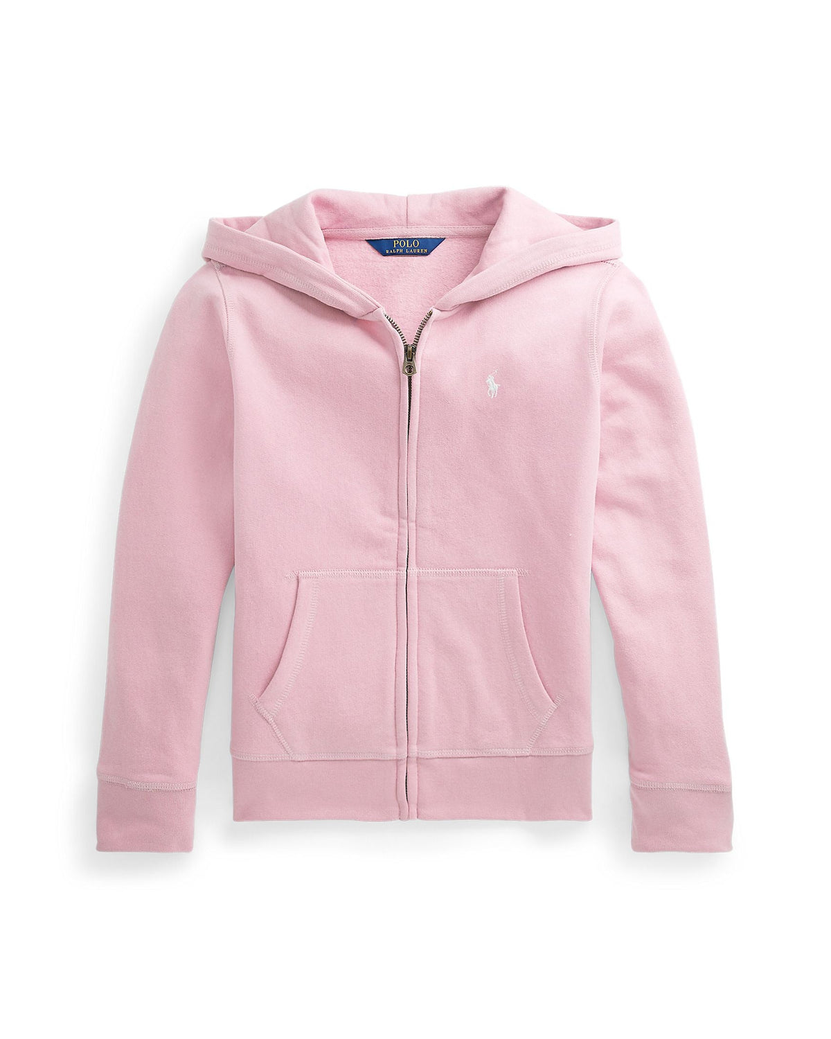 Ralph Lauren Girls Fleece Full-Zip Hoodie pink