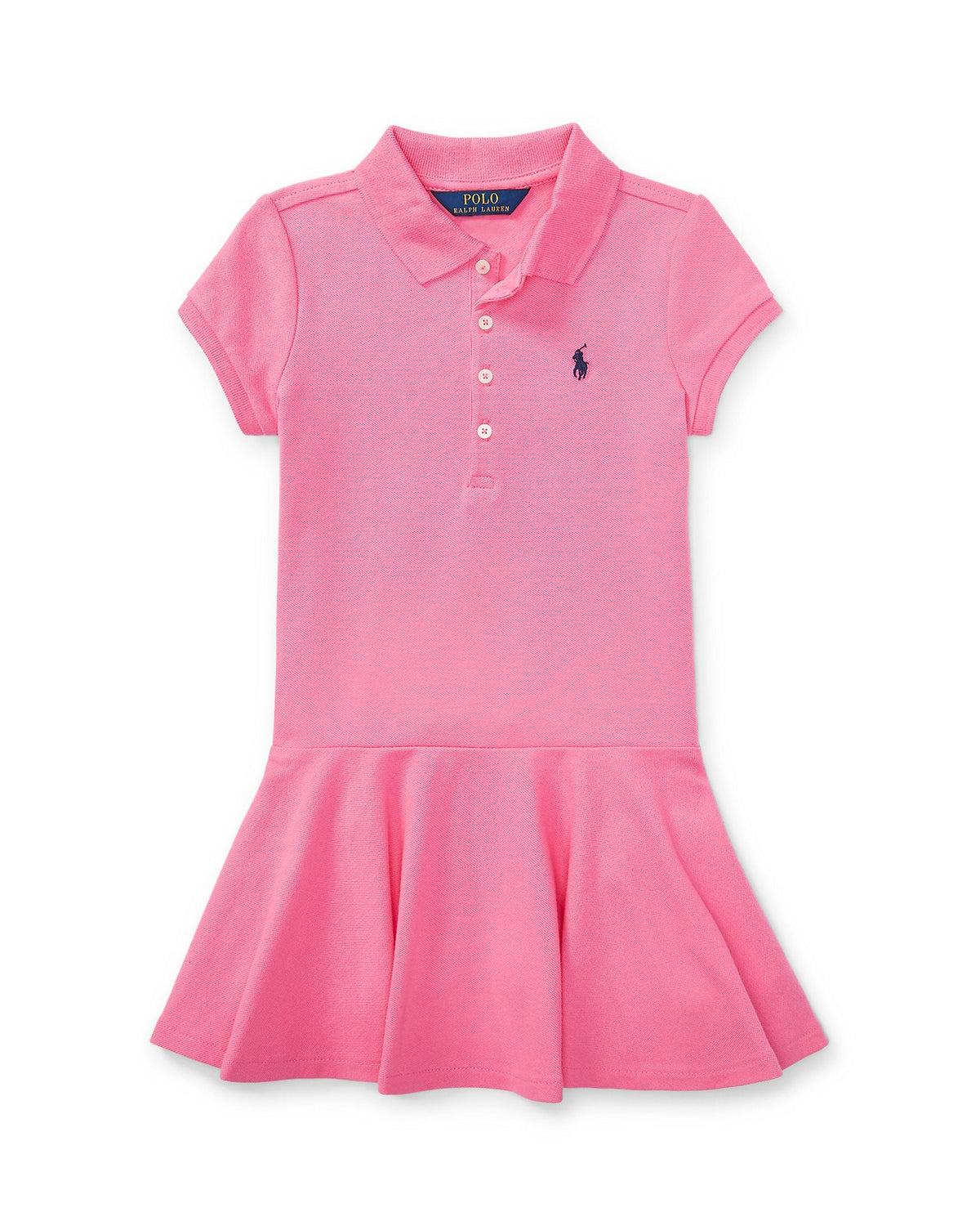 Ralph Lauren Girls Mini Stretch Mesh Polo Dress pink 