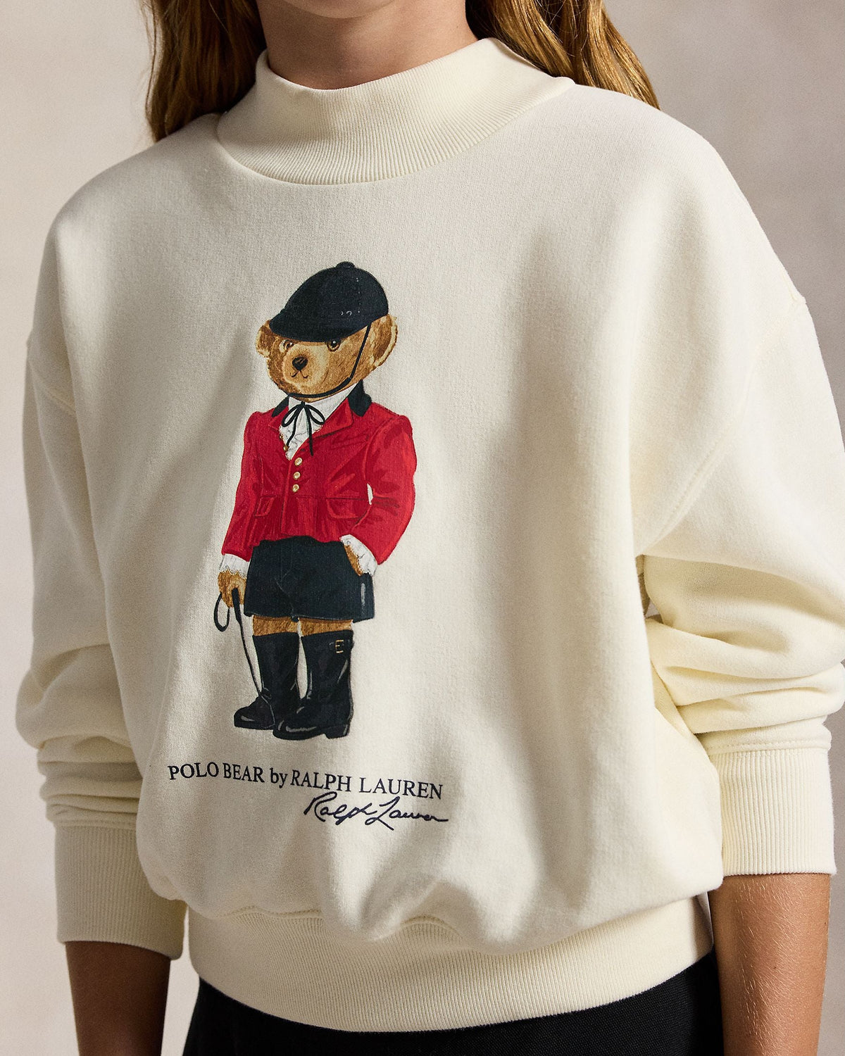 Ralph Lauren Girls Polo Bear Fleece Sweatshirt