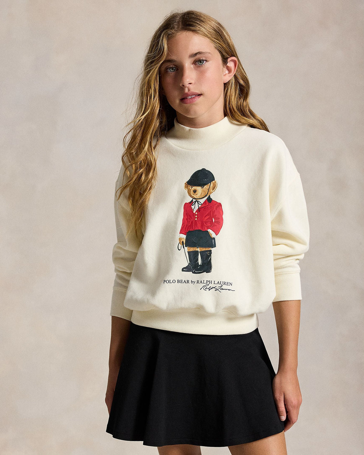 Ralph Lauren Girls Polo Bear Fleece Sweatshirt