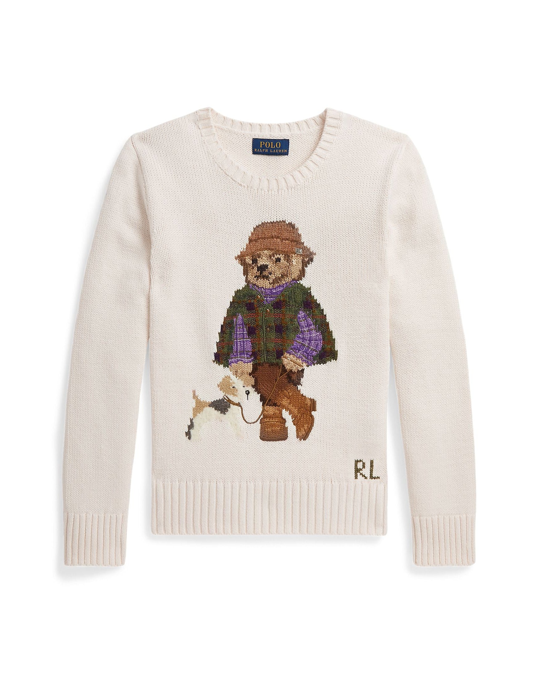 Ralph Lauren Girls Polo Bear Sweater