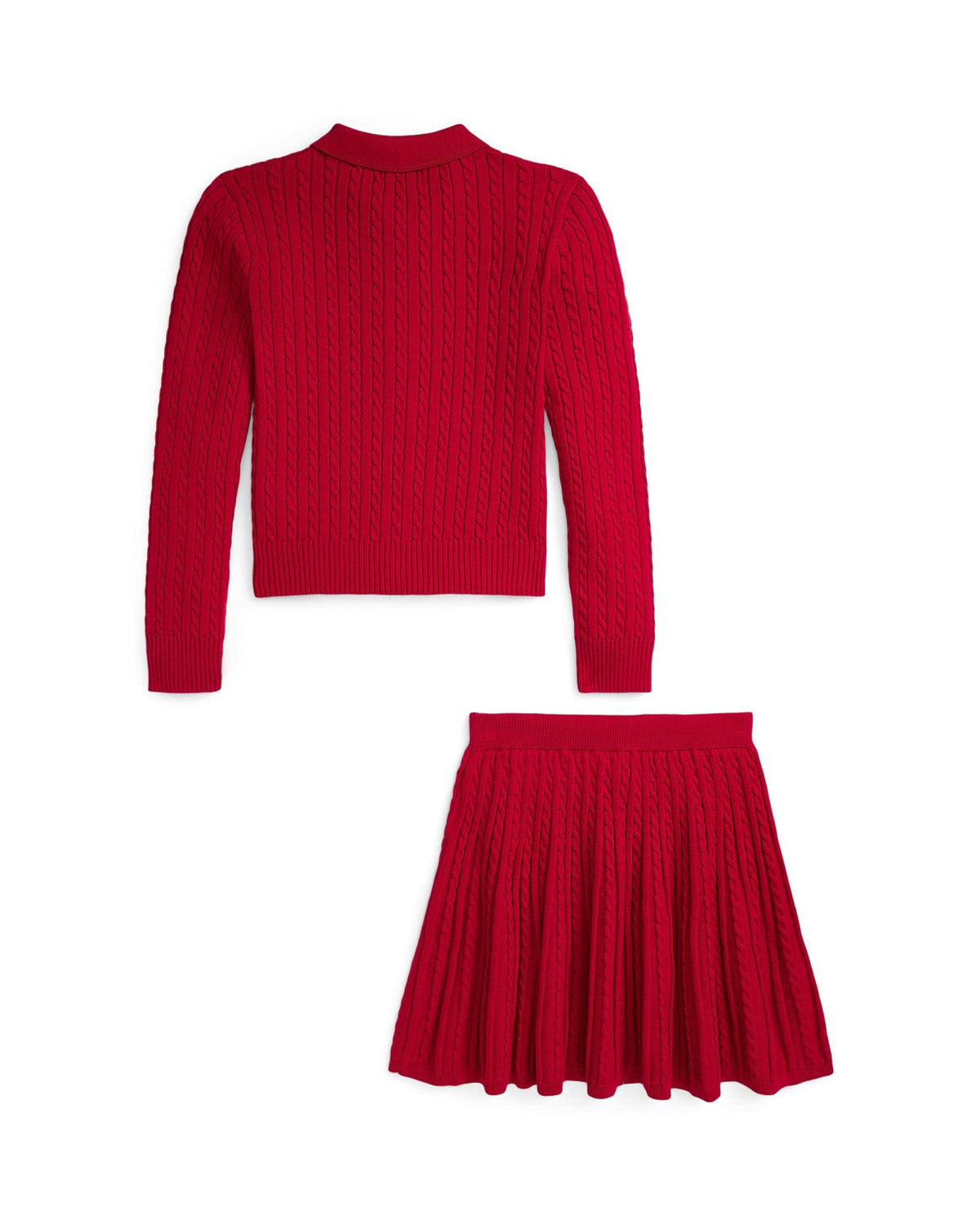 Ralph Lauren Girls Polo Cardigan & Skirt Set