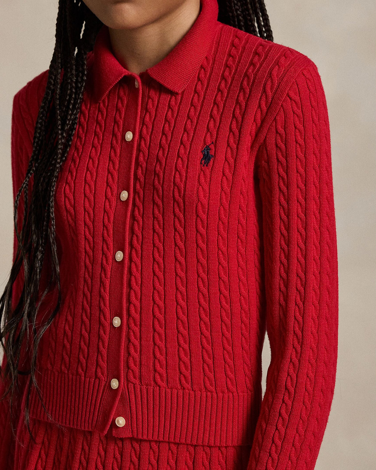 Ralph Lauren Girls Polo Cardigan & Skirt Set