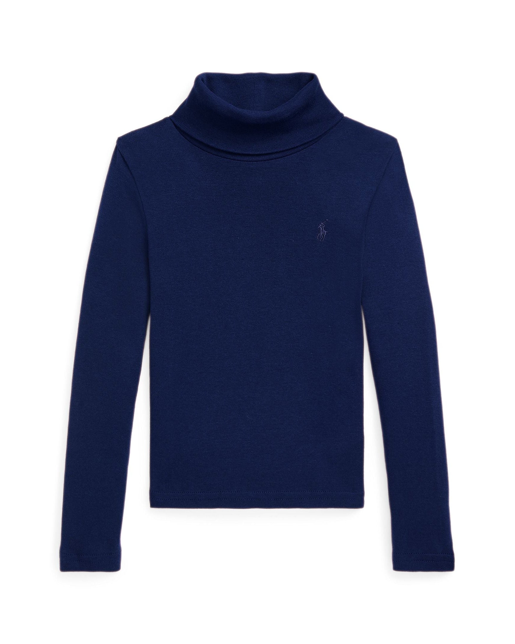 Ralph Lauren Girls Ribbed Cotton-Blend Turtleneck