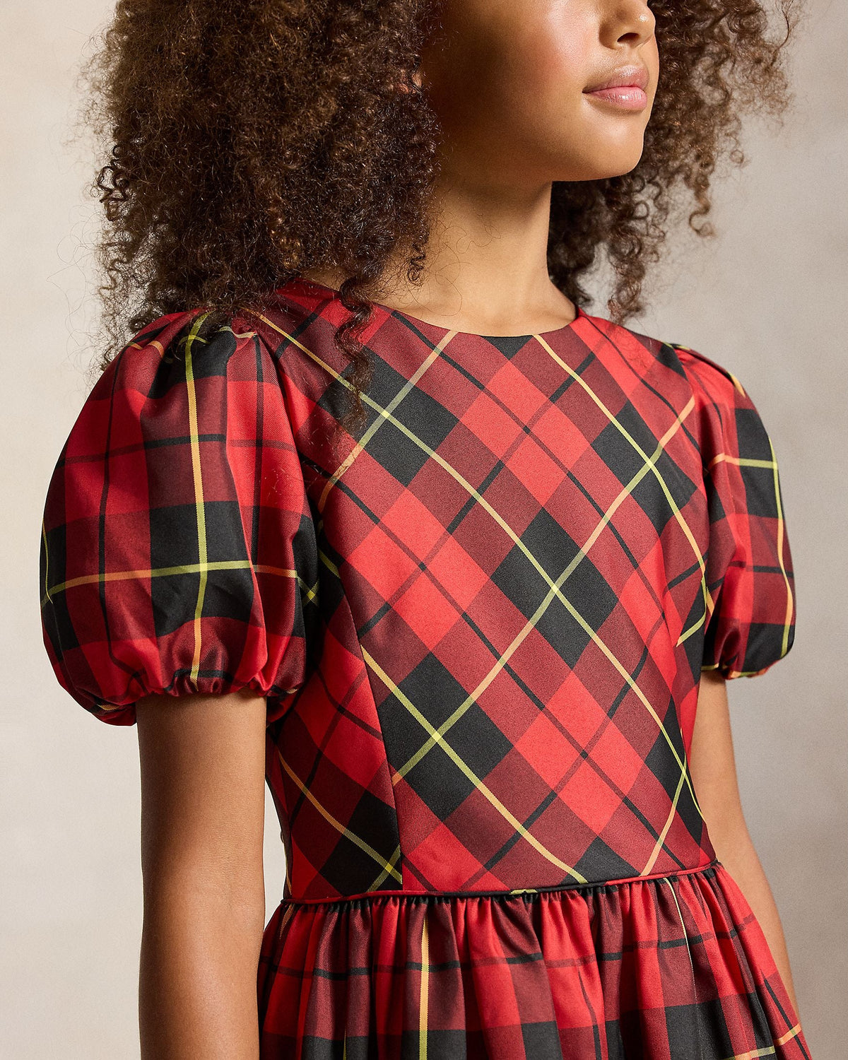 Ralph Lauren Girls Taffeta Plaid Dress