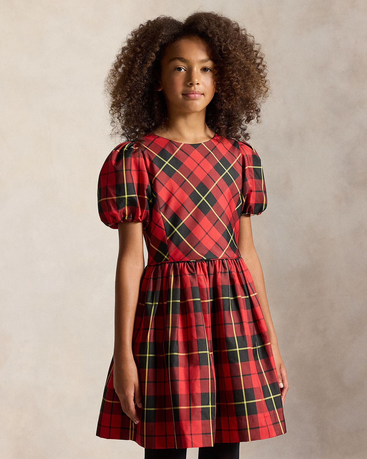 Ralph Lauren Girls Taffeta Plaid Dress