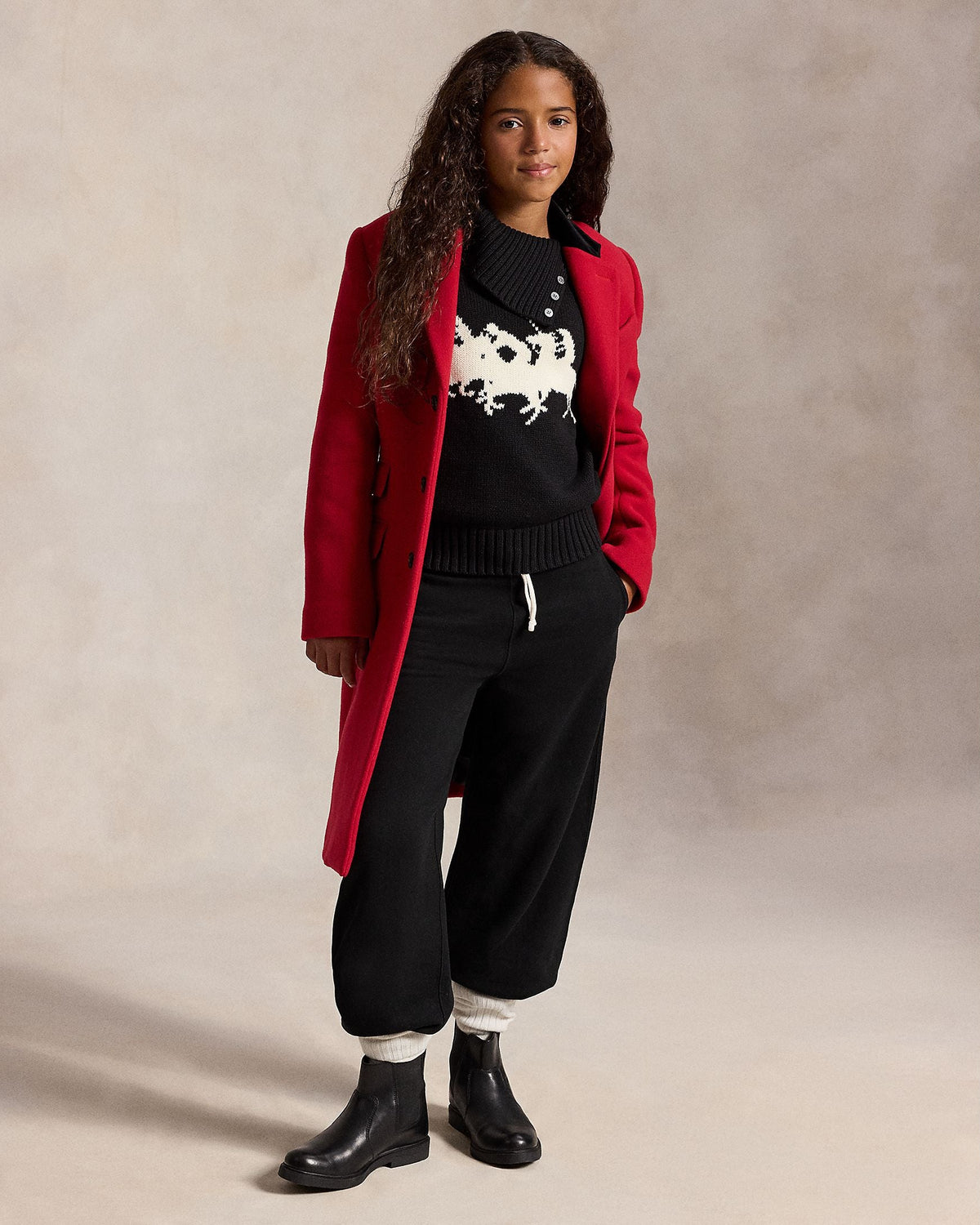 Ralph Lauren Girls Wide Leg Sweatpants