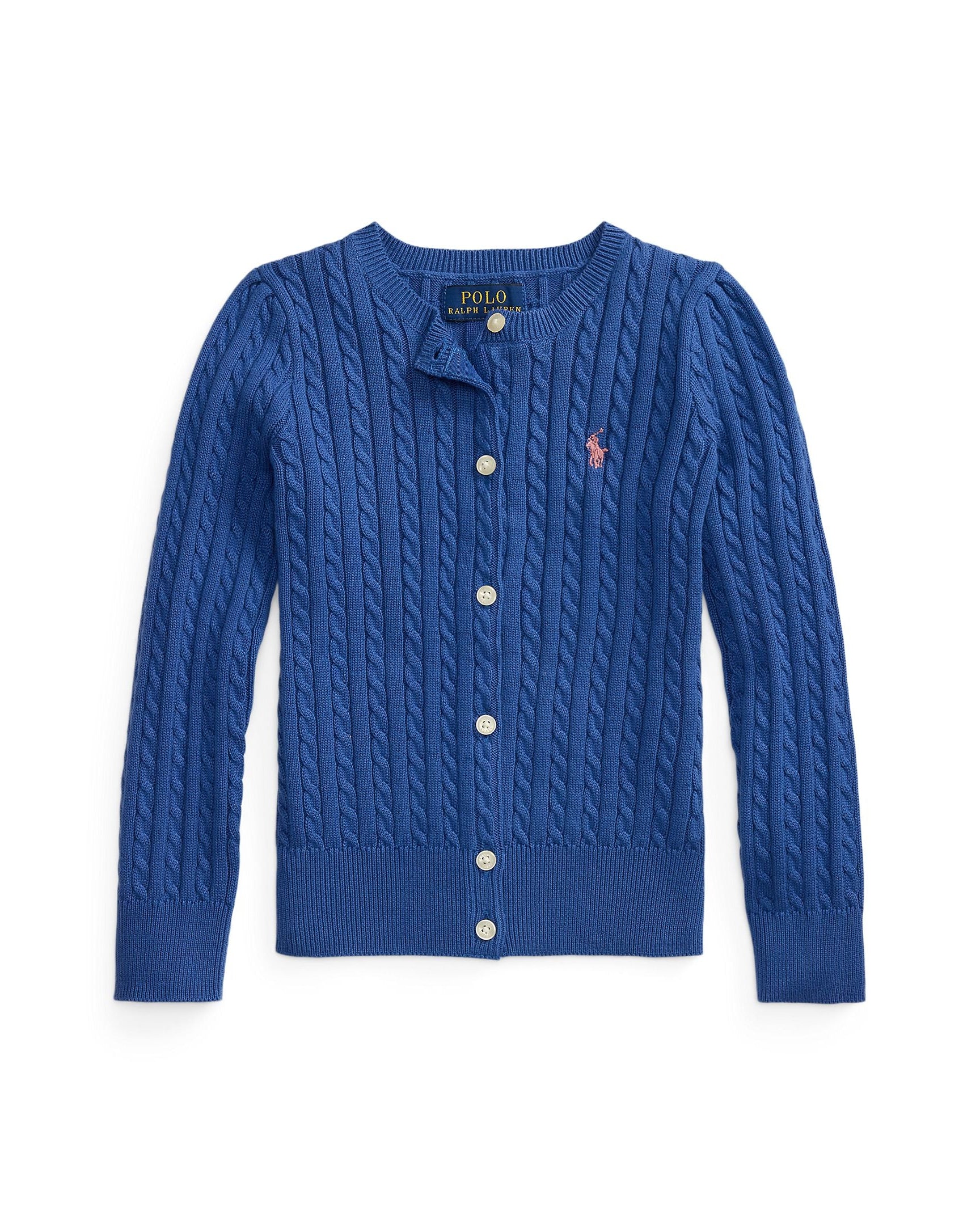 Ralph Lauren Mini Girls Cable-Knit Cotton Cardigan