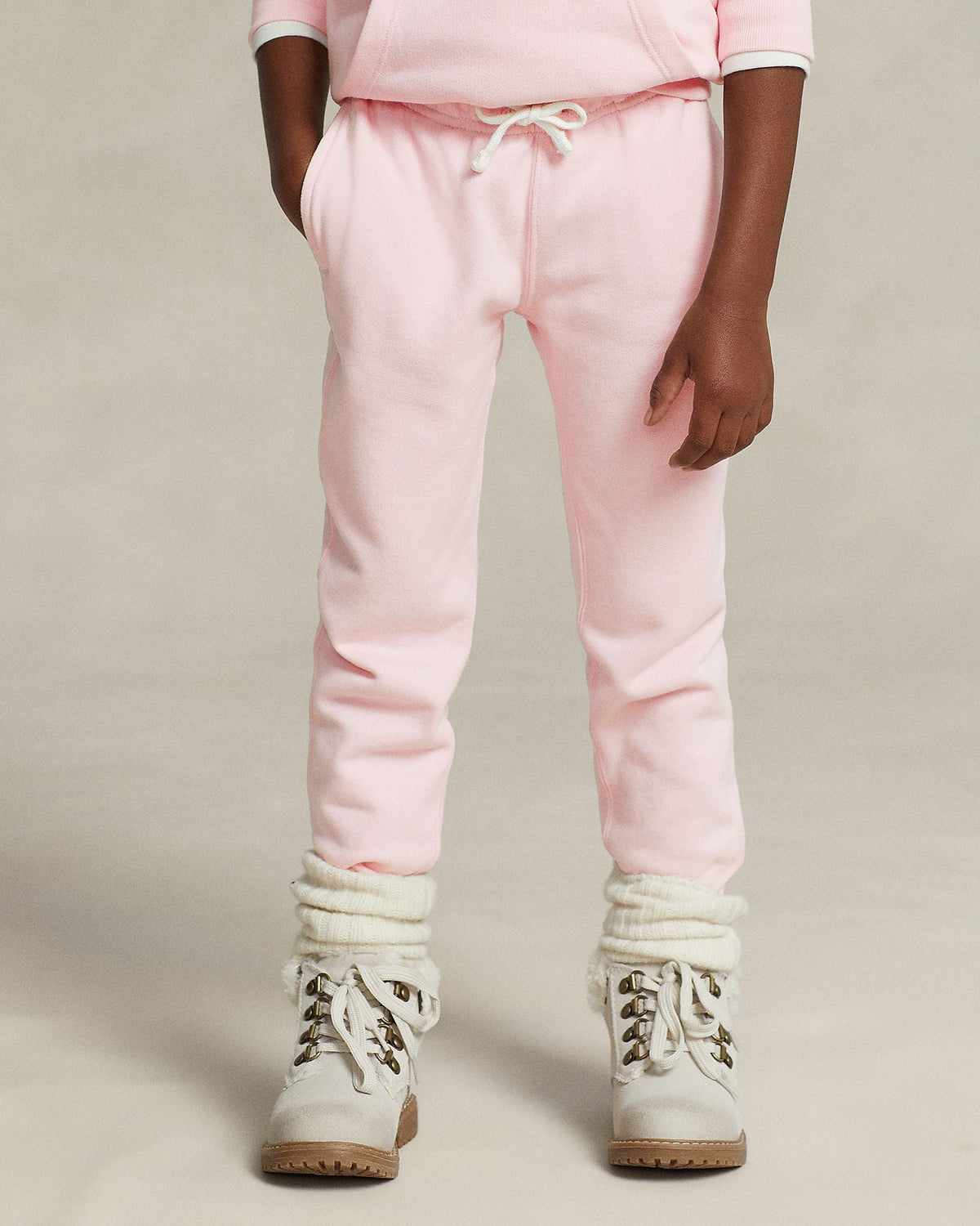 Ralph Lauren Mini Girls Fleece Jogger Pant pink