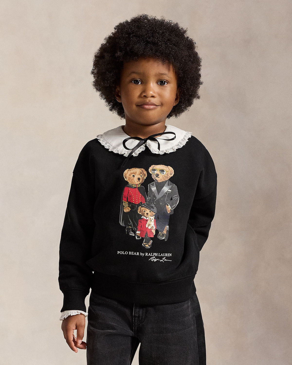 Ralph Lauren Mini Girls Polo Bear Fleece Sweatshirt