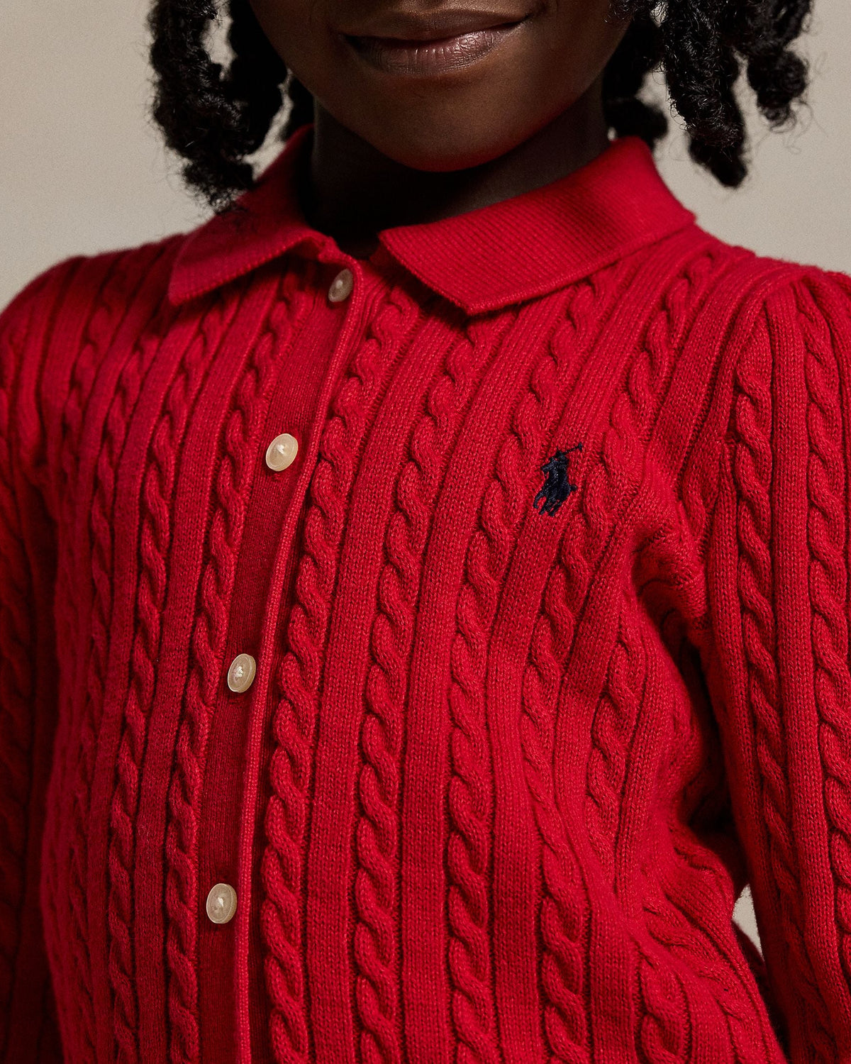 Ralph Lauren Mini Girls Polo Cardigan & Skirt Set