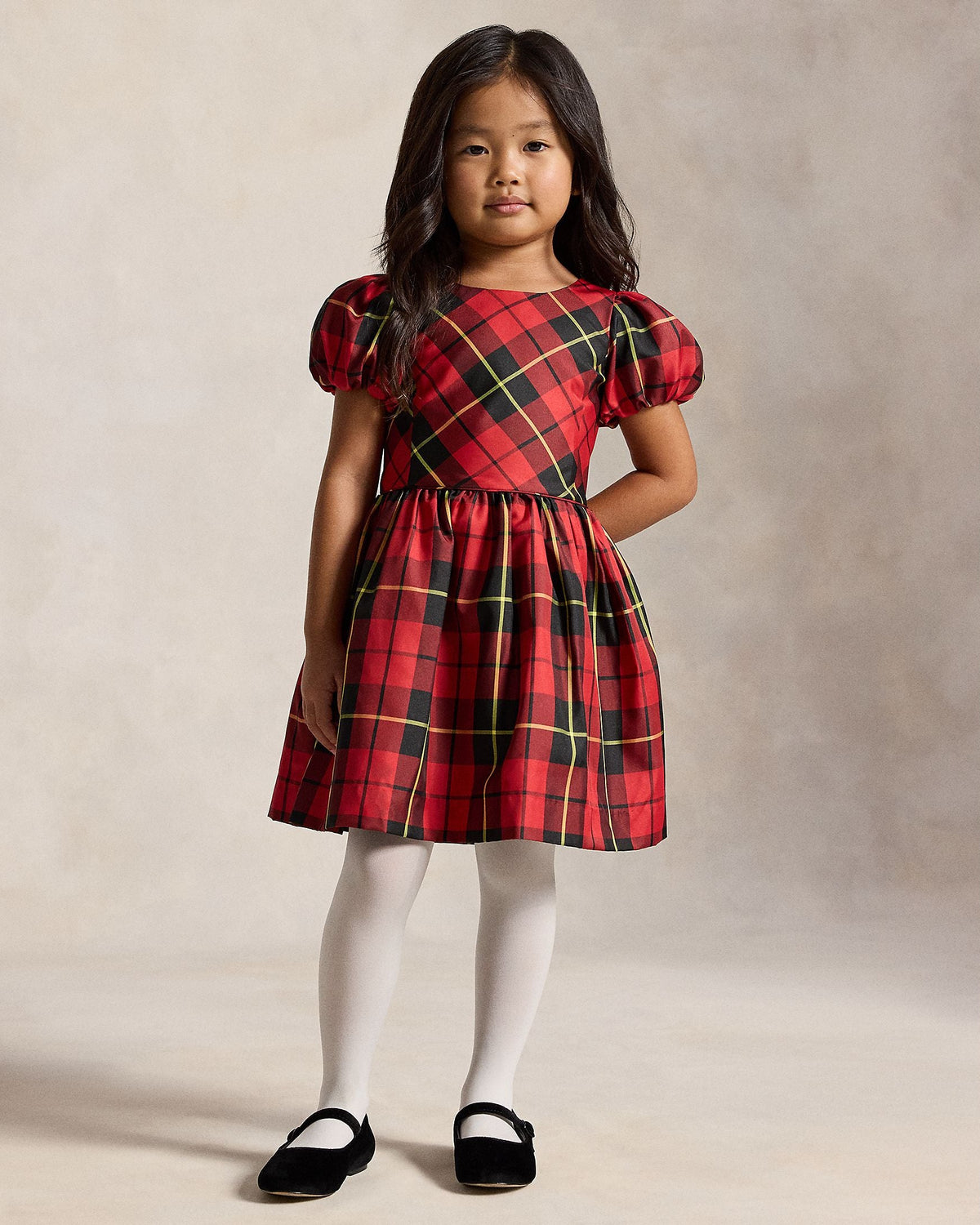 Ralph Lauren Mini Girls Taffeta Plaid Dress