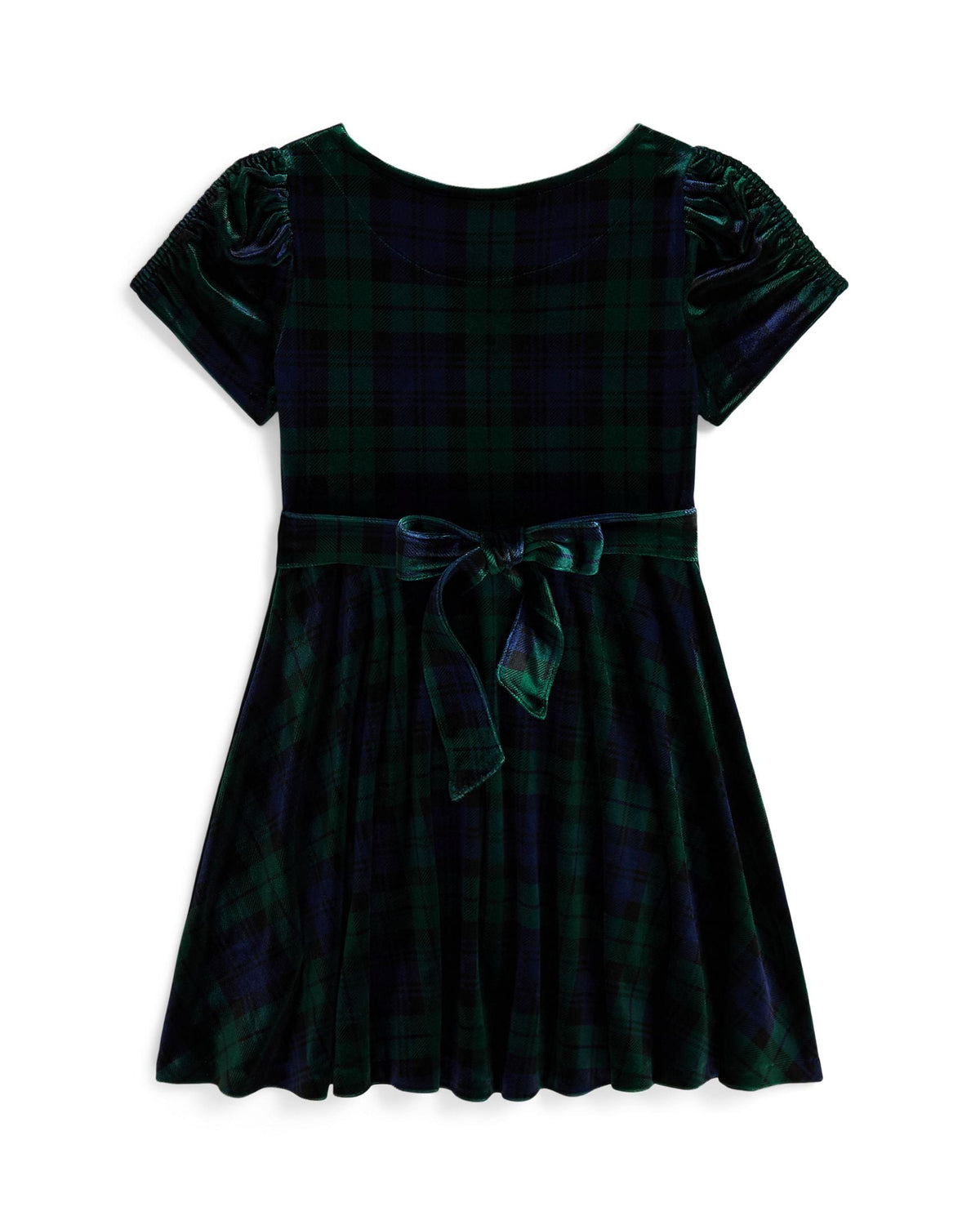 Ralph Lauren Mini Girls Velour Plaid Dress