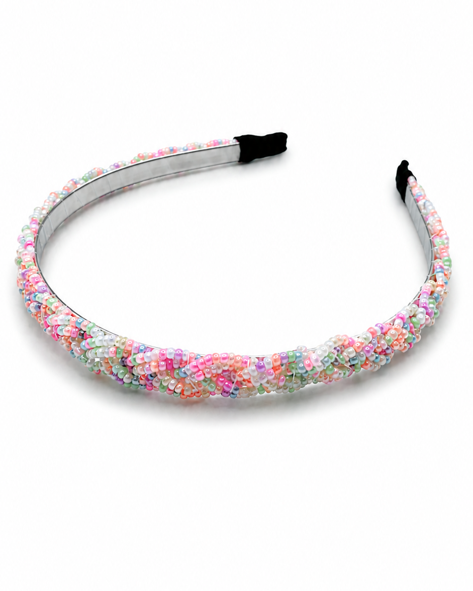 Rosie Braided Multicolour Beaded Headband