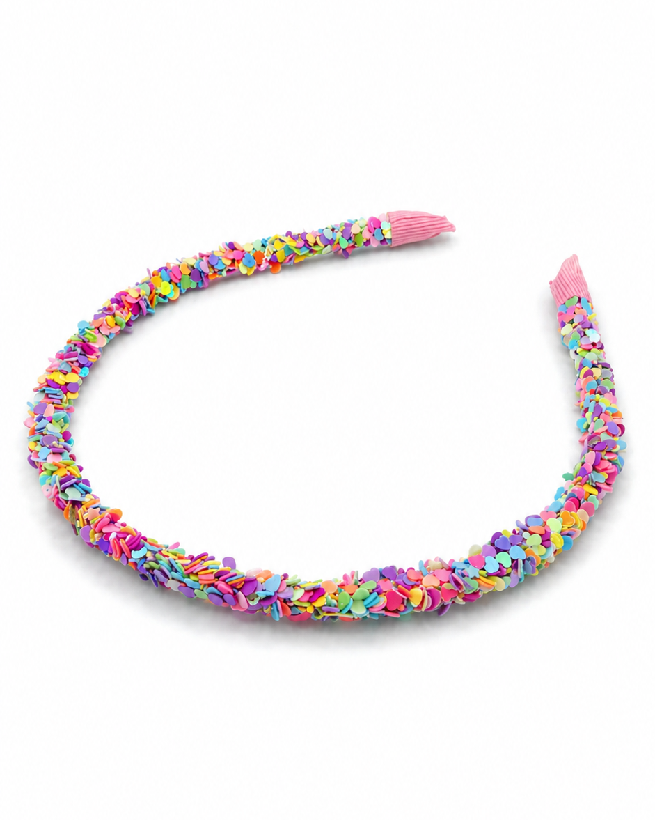 Rosie Confetti Glitter Padded Headband
