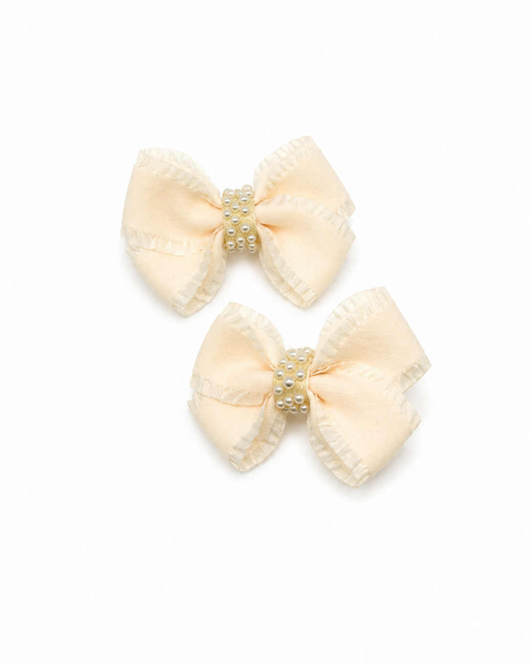 Rosie Faux Pearl Bow Hair Clip Set