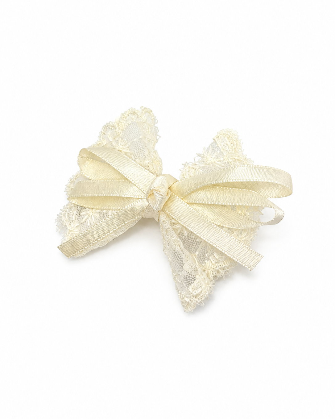 Rosie Lace Bow Hair Clip Set