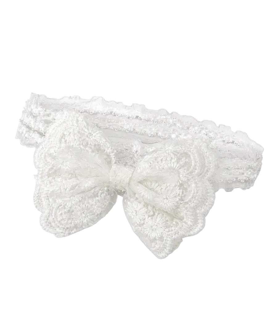 Rosie Lace Bow Headband