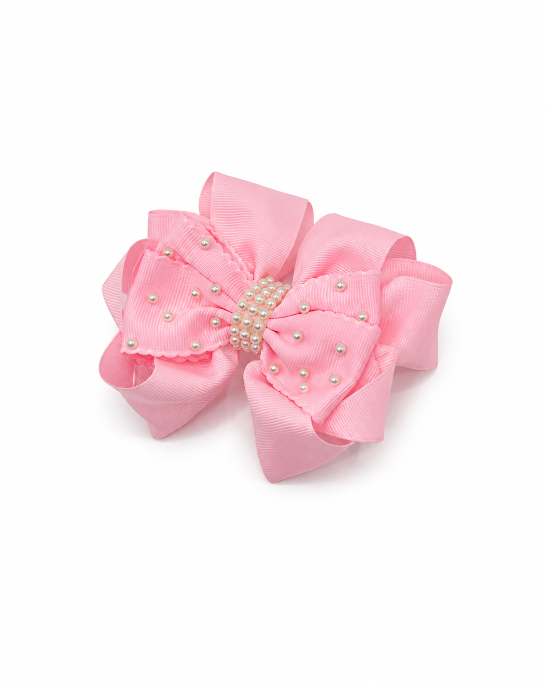 Rosie Textured Pink Bow Hair Clip
