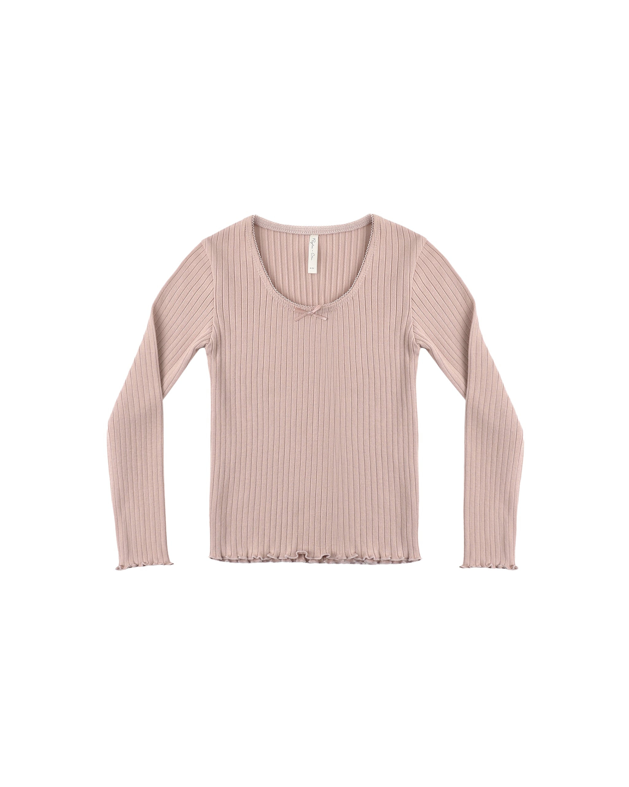 Rylee + Cru Girls Long Sleeve Ribbed Top