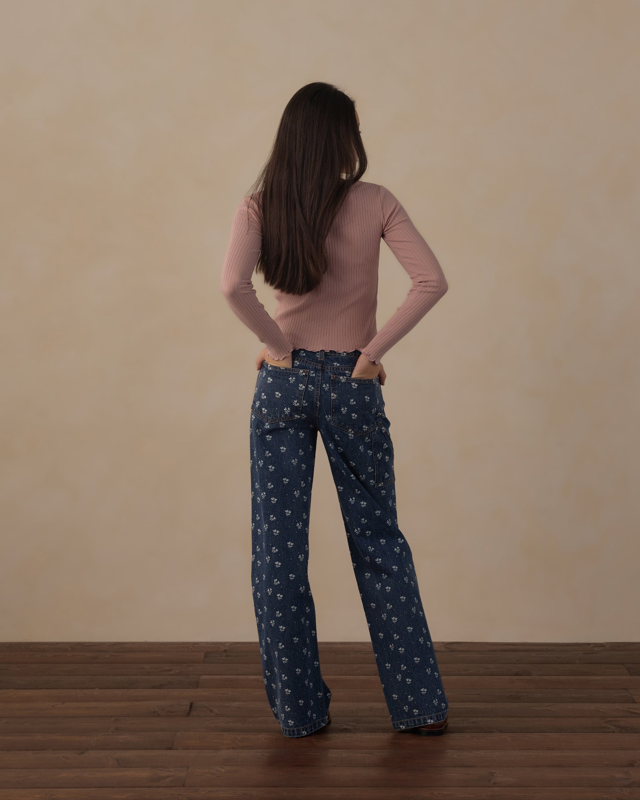 Rylee + Cru Girls Long Sleeve Ribbed Top