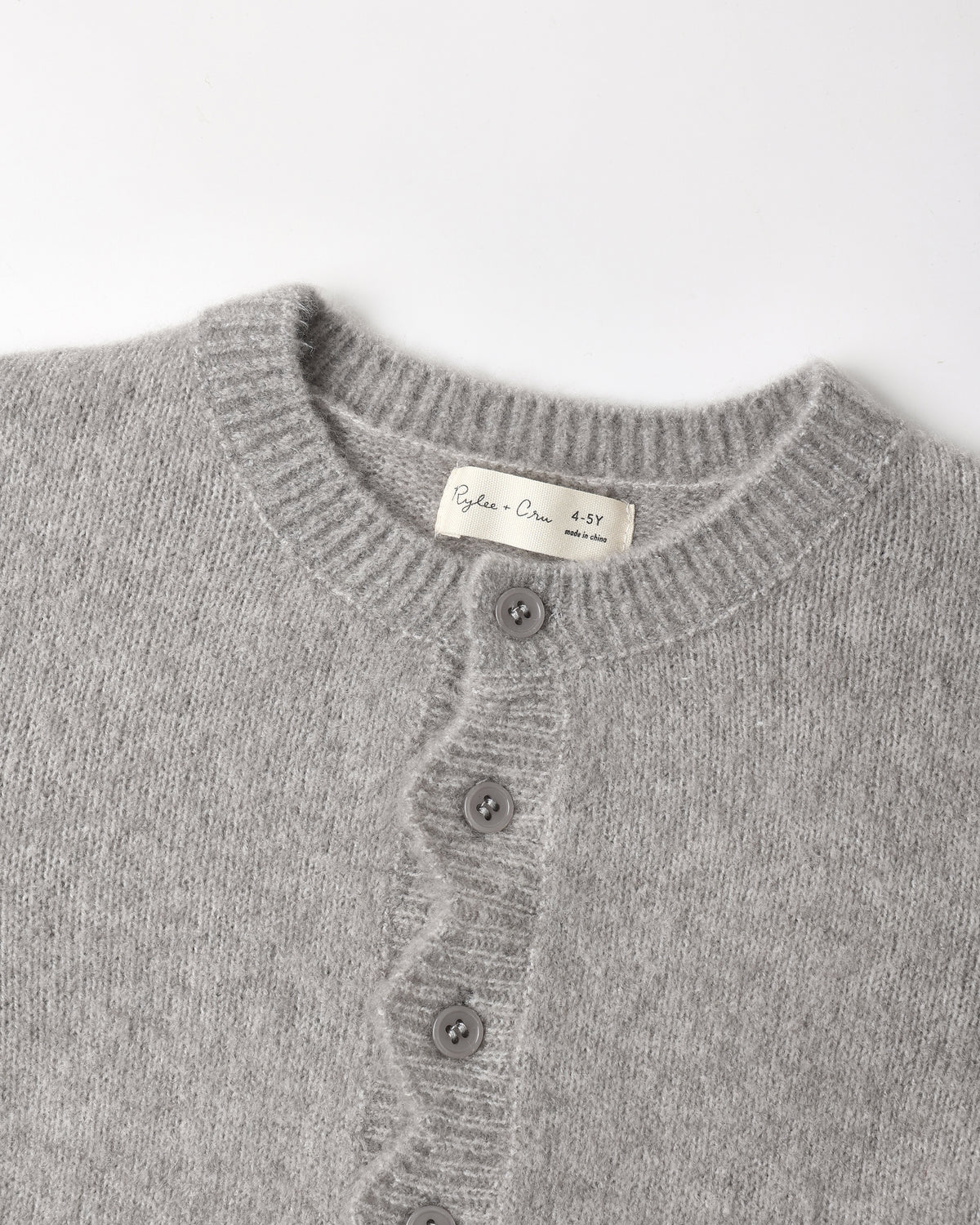 Rylee + Cru Mini Girls Scallop Cardigan