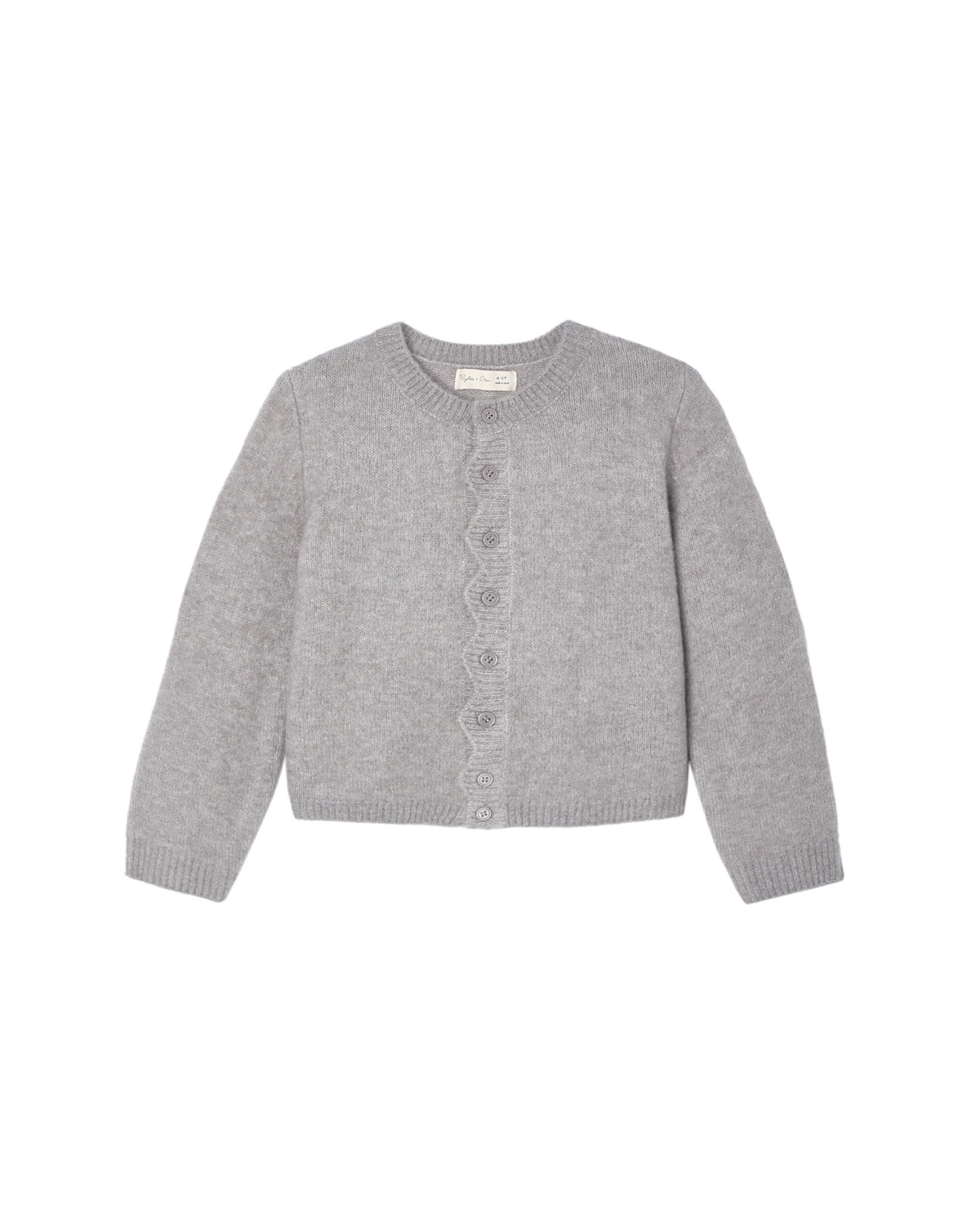 Rylee + Cru Mini Girls Scallop Cardigan