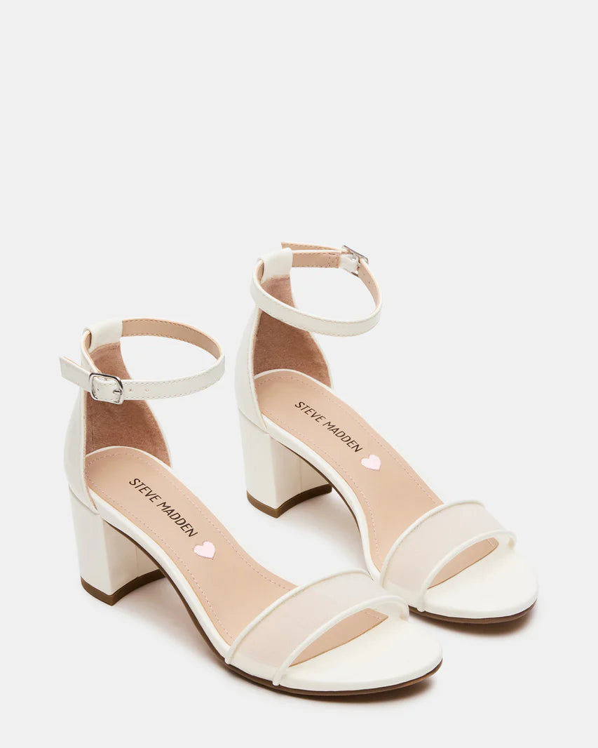 Steve Madden Kids Carrson White Mesh