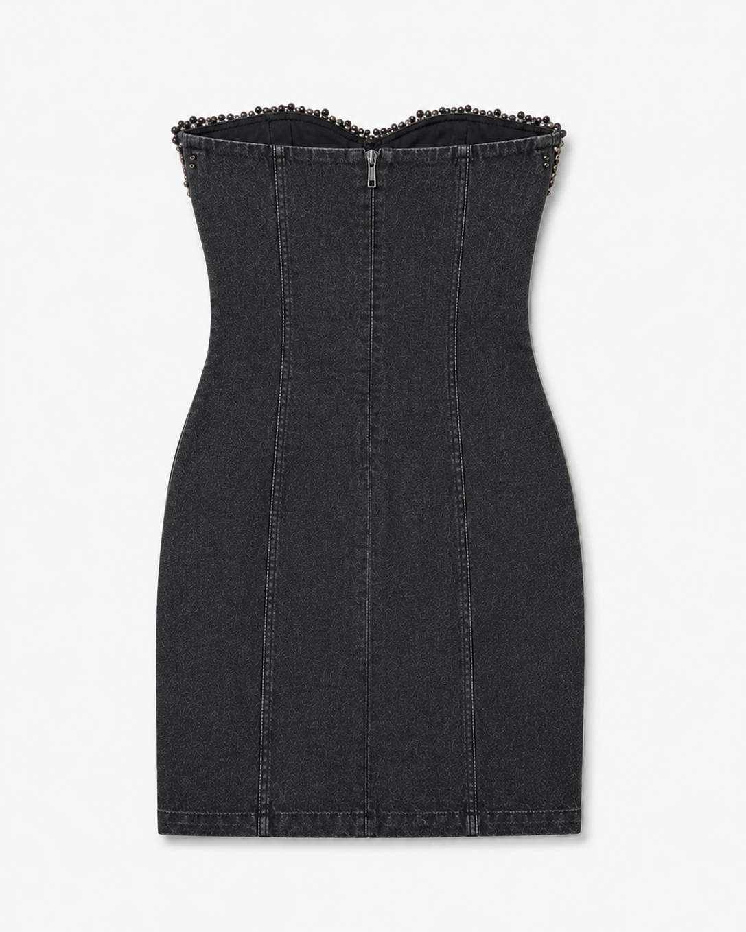 Symphony Junior Girls Pearl Beaded Top Denim Mini Dress_ SD2193HP