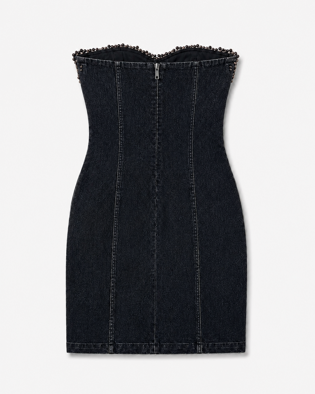 Symphony Junior Girls Pearl Beaded Top Denim Mini Dress_ SD2193HP